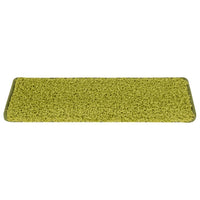 vidaXL Tappetini per scale 15 pz 65x21x4 cm Verde Bordo rettangolare