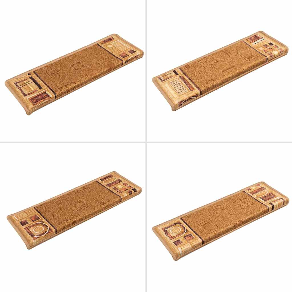 Tappetini Autoadesivi per Scale 15 pz 65x21x4 cm Beige 326207