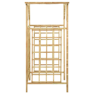 Pergolato Giardino per Bidoni Doppi Legno di Pino Impregnato 316063