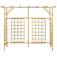 Pergolato Giardino per Bidoni Tripli Legno di Pino Impregnato cod mxl 77992