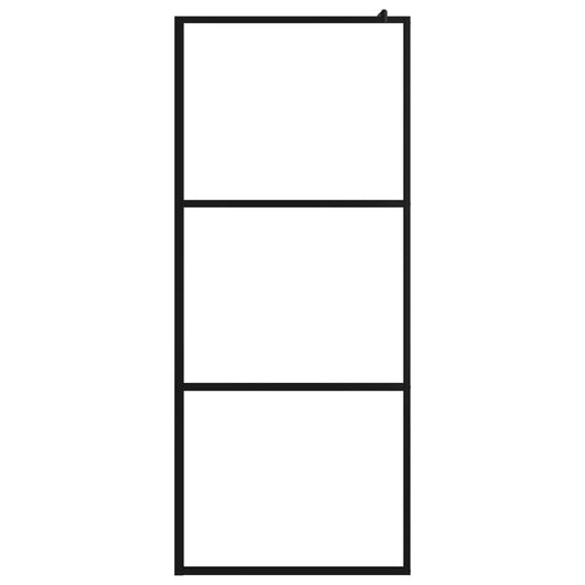 Parete doccia walk-in in vetro parete divisoria cabina doccia parete doccia bagno interno casa ESG nero 90 x 195 cm 02_0002133