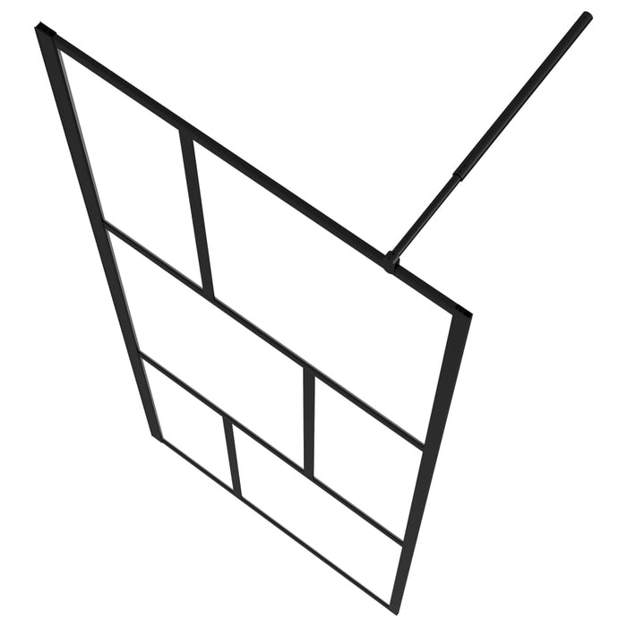 Cabina doccia parete divisoria doccia cabina doccia bagno interno casa vetro temperato nero 80 x 195 cm 02_0002136