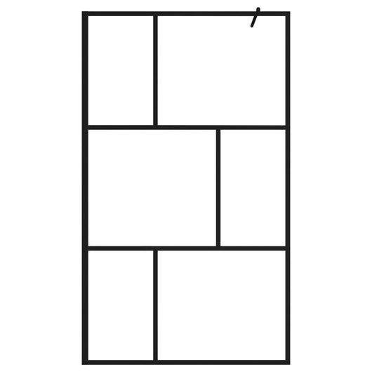 Cabina doccia parete divisoria doccia cabina doccia bagno interno casa vetro temperato 115 x 195 cm nero 02_0002139