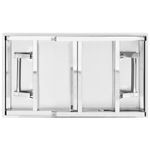Tavolo da Lavoro Cucina Pieghevole 100x60x80 cm in Acciaio Inox 326157