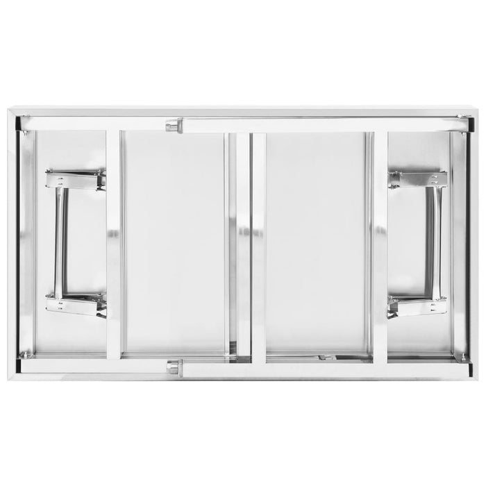 Tavolo da Lavoro Cucina Pieghevole 100x60x80 cm in Acciaio Inox 326157