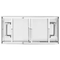 Tavolo da Lavoro Cucina Pieghevole 120x60x80 cm in Acciaio Inox 326158