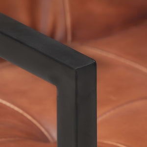 vidaXL Sedie da Pranzo a Sbalzo 6 pz Marroni in Vera Pelle