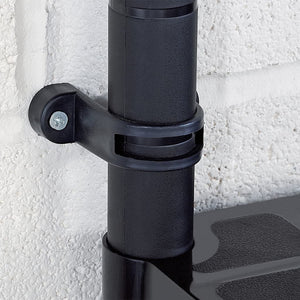 Scaffale a 4 Ripiani Nero 183x30,5x130 cm in Plastica 3059855