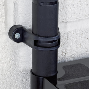 Scaffale a 4 Ripiani Nero 244x30,5x130 cm in Plastica 3059859