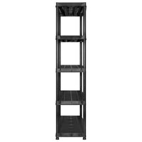 Scaffale a 5 Ripiani Nero 340x40x185 cm in Plastica 3059861