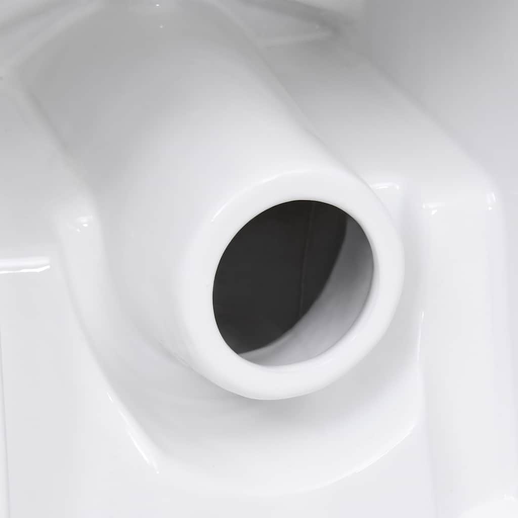 Vaso WC in Ceramica da Bagno Rotondo Base con Scarico Bianco 3059888