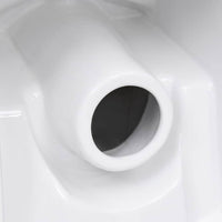 Vaso WC in Ceramica da Bagno Rotondo Base con Scarico Bianco 3059888
