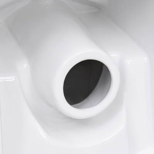 Vaso WC in Ceramica da Bagno Rotondo Base con Scarico Bianco 3059888