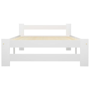 Giroletto senza Materasso-Struttura Letto Bianca Legno Pino 90x200 cm 289734