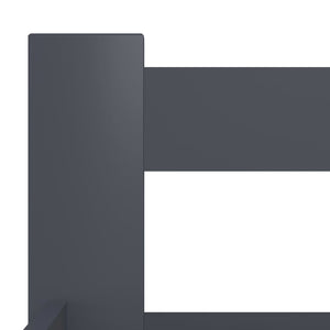 Giroletto senza Materasso Grigio Scuro 100x200 cm Legno Pino 322020