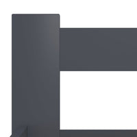 Giroletto senza Materasso Grigio Scuro 200x200 cm Legno Pino 322025