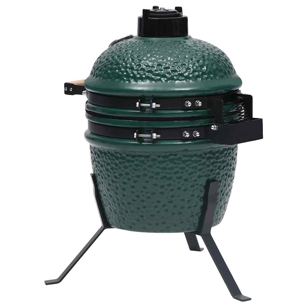 Barbecue Affumicatore 2 in 1 Kamado in Ceramica 56 cm Verde cod mxl 55673