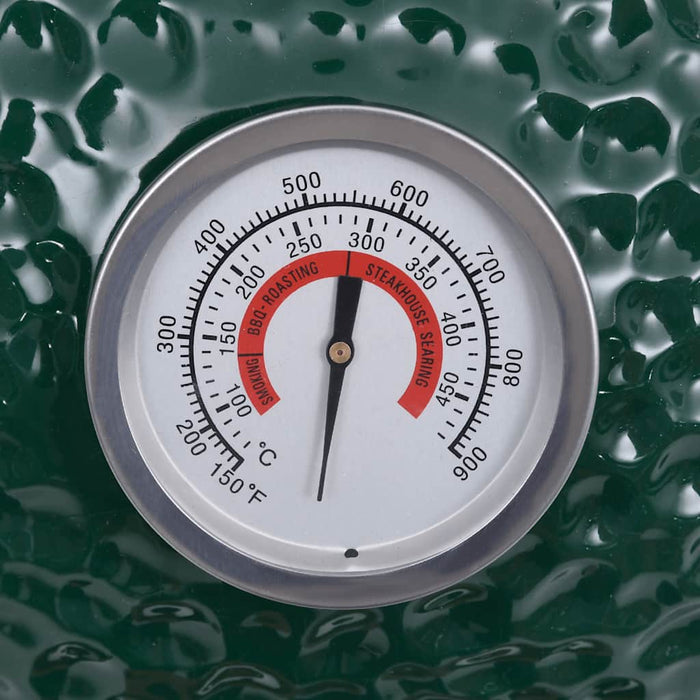 Barbecue Affumicatore 2 in 1 Kamado in Ceramica 56 cm Verde cod mxl 55673