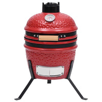 Barbecue Affumicatore 2 in 1 Kamado in Ceramica 56 cm Rosso cod mxl 54778