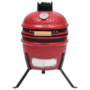Barbecue Affumicatore 2 in 1 Kamado in Ceramica 56 cm Rosso cod mxl 54778