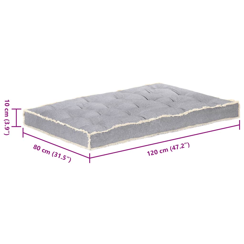 Cuscino per Divano-Cuscini per Sofa in Pallet Antracite 120x80x10 cm