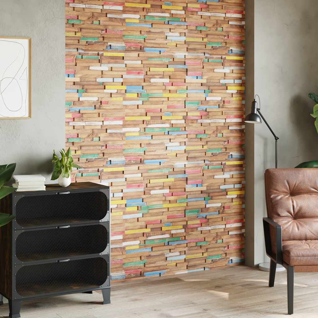 Pannelli per Pareti 10 pz 1,03 m² in Legno Massello di Teak 326169