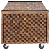 Tavolino da Salotto 110x45x38 cm in Legno Massello di Teak