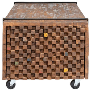 Tavolino da Salotto 110x45x38 cm in Legno Massello di Teak