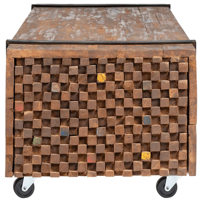 Tavolino da Salotto 110x45x38 cm in Legno Massello di Teak