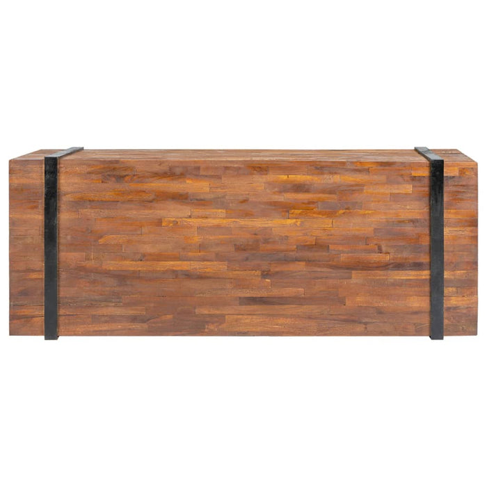 Tavolino da Salotto 110x45x38 cm in Legno Massello di Teak