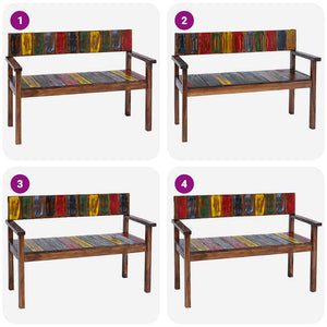 Sedie da Pranzo 4 pz in Legno Massello di Recupero 326180