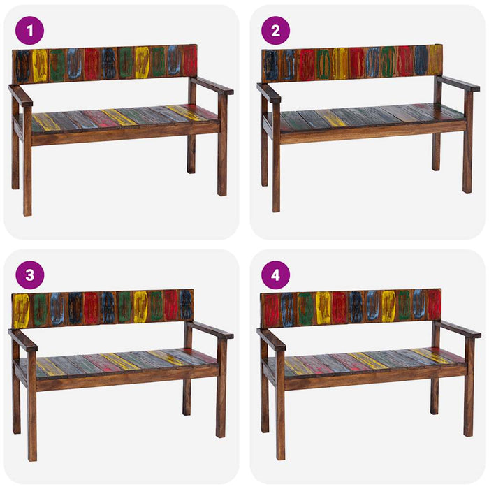 Sedie da Pranzo 4 pz in Legno Massello di Recupero cod mxl 31470