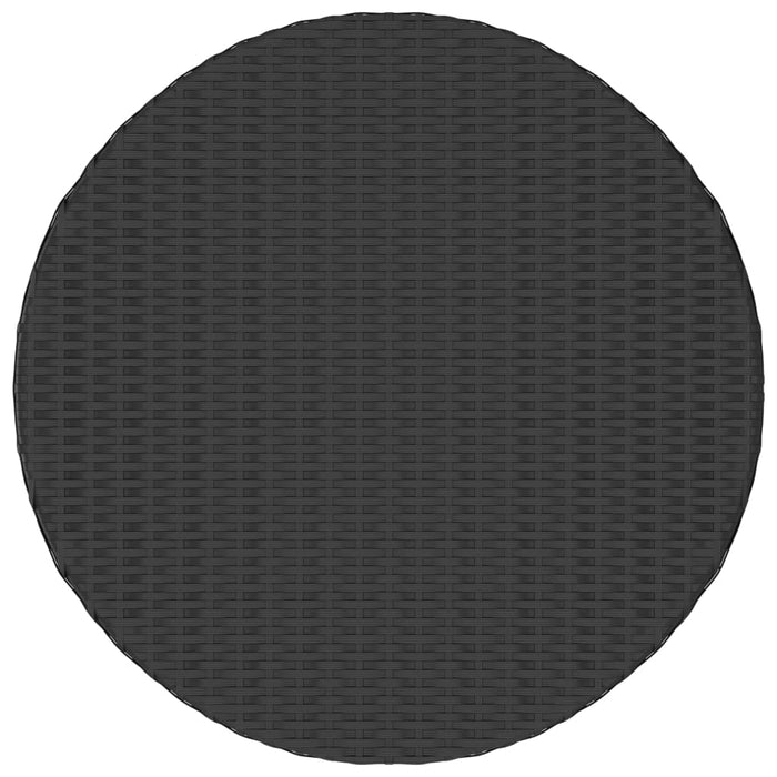 Set Divani da Giardino 7 pz con Cuscini in Polyrattan Nero 3064889