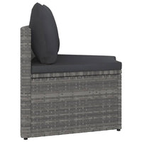 Set Divani da Giardino 8 pz con Cuscini in Polyrattan Grigio 3064903