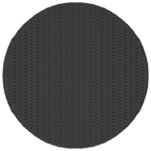 Set Divani da Giardino 5 pz con Cuscini in Polyrattan Nero 3064905