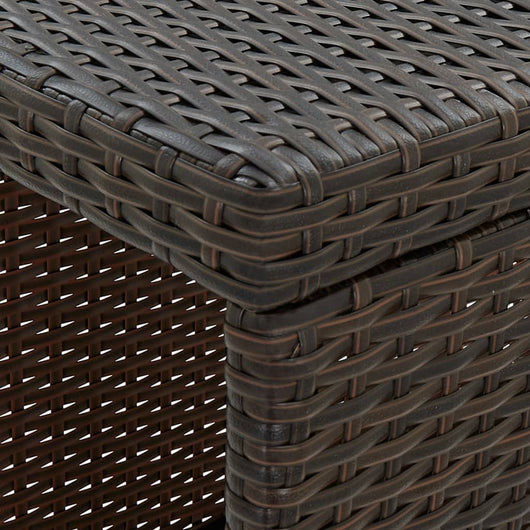 Set da Bar da Giardino 5 pz con Cuscini in Polyrattan Marrone 3064913