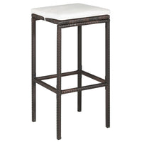 Mobile bar da giardino in 5 pezzi e cuscini in resina intrecciata marrone 02_0014503