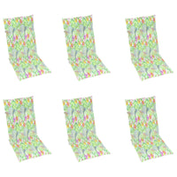 Sedie da Giardino Reclinabili 6 pz con Cuscini Massello Acacia 3065329