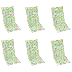 Sedie da Giardino Reclinabili 6 pz con Cuscini Massello Acacia 3065329