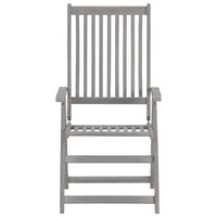 Sedie da Giardino Reclinabili 4 pz con Cuscini Massello Acacia 3065377