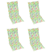 Sedie da Giardino Reclinabili 4 pz con Cuscini Massello Acacia 3065389