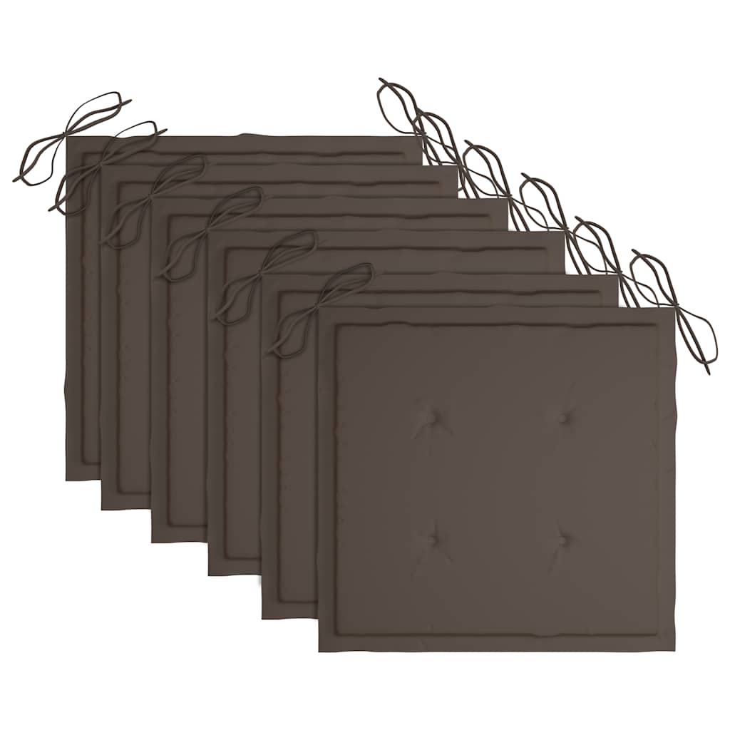 Sedie da Giardino Pieghevoli 6pz con Cuscini in Massello Acacia cod mxl 6478