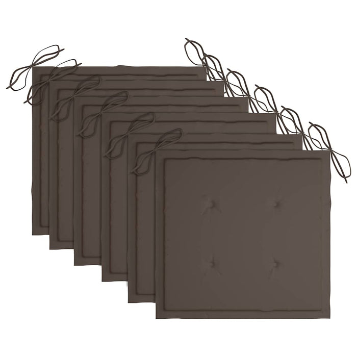 Sedie da Giardino Pieghevoli 6pz con Cuscini in Massello Acacia cod mxl 6478