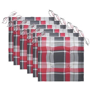 Sedie da Giardino Pieghevoli 6 pz con Cuscini Massello Acacia 3065447