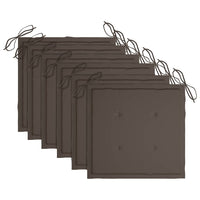 Sedie da Giardino Pieghevoli 6 pz con Cuscini Massello Acacia 3065469