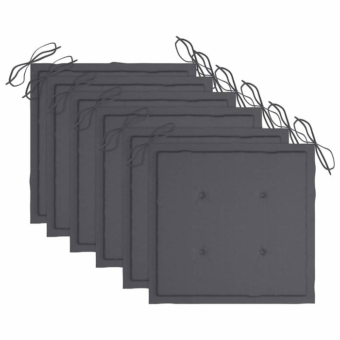 Sedie da Giardino Pieghevoli 6 pz con Cuscini Massello Acacia cod mxl 7766