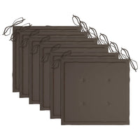 Sedie da Giardino Pieghevoli 6 pz con Cuscini Massello Acacia 3065496