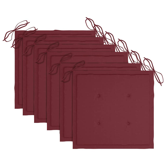 Sedie da Giardino Pieghevoli 6 pz con Cuscini Massello Acacia 3065497