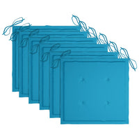 Sedie da Giardino Pieghevoli 6 pz con Cuscini Massello Acacia cod mxl 24027