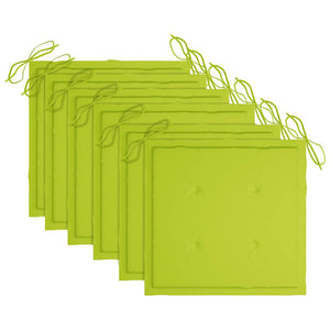 Sedie da Giardino Pieghevoli 6 pz con Cuscini Massello Acacia 3065499